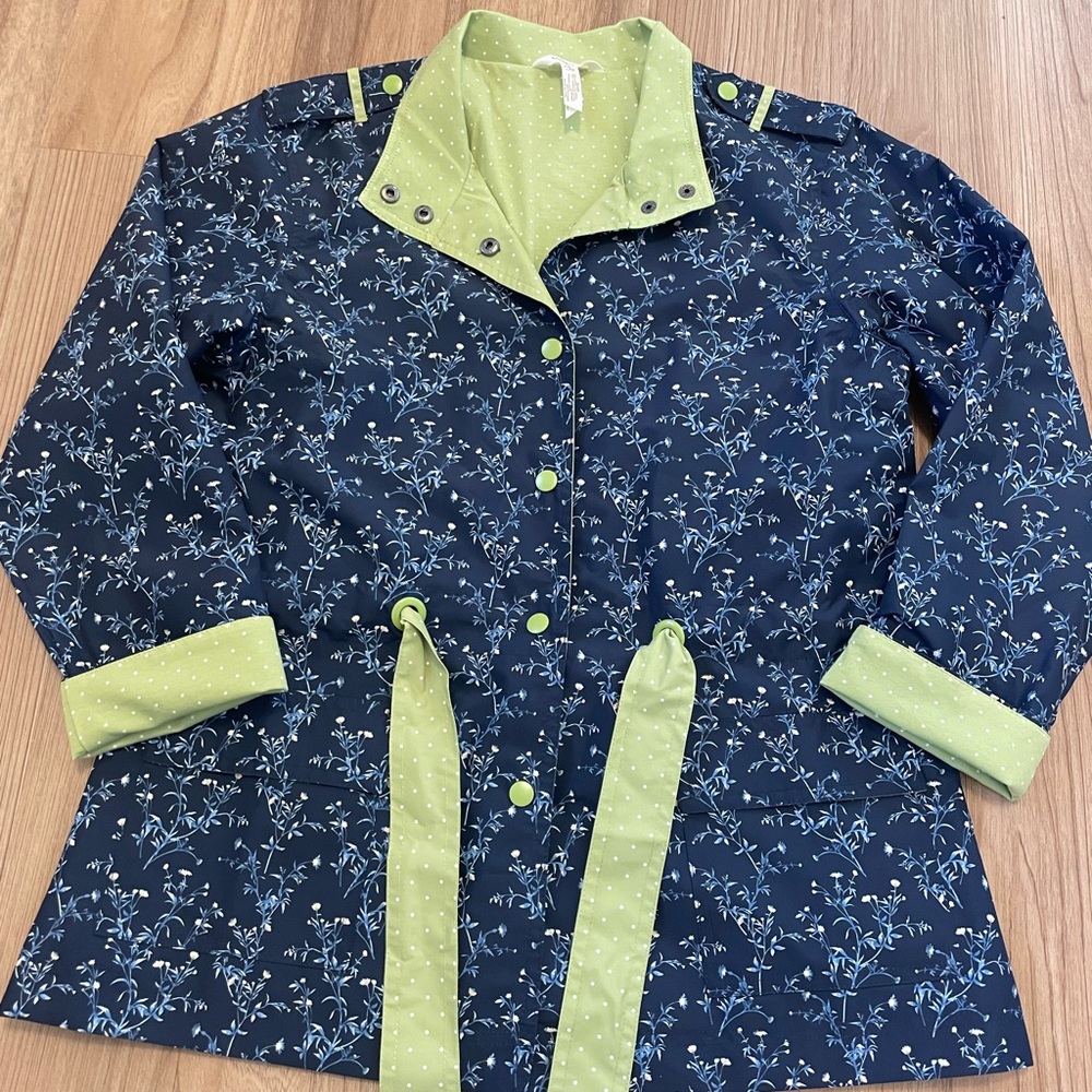 Matilda Jane Brighten the Day Floral and Polka Dot Rain Jacket